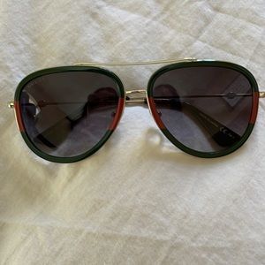 Gucci aviator sunglasses.